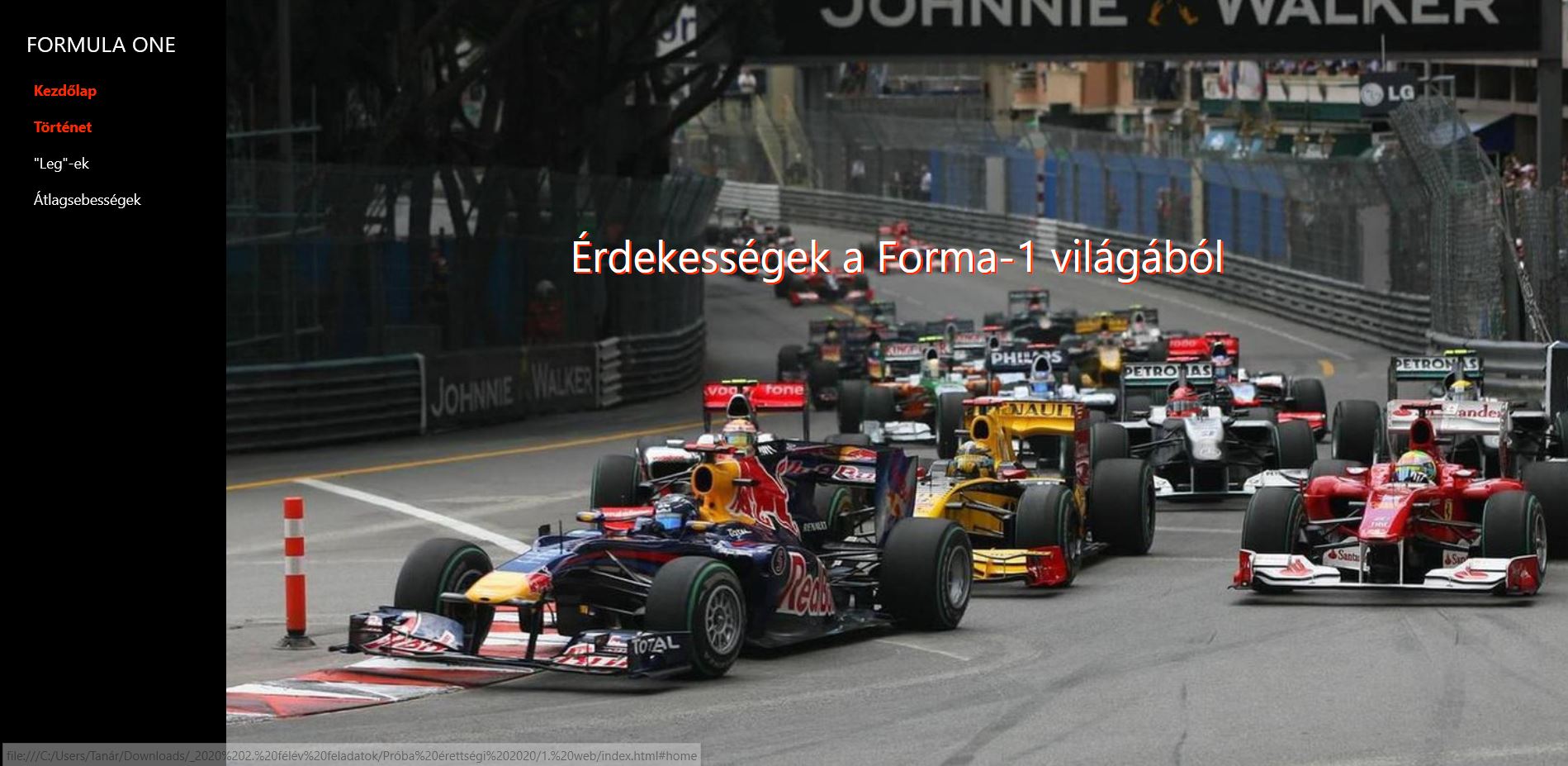 Formula One feladat