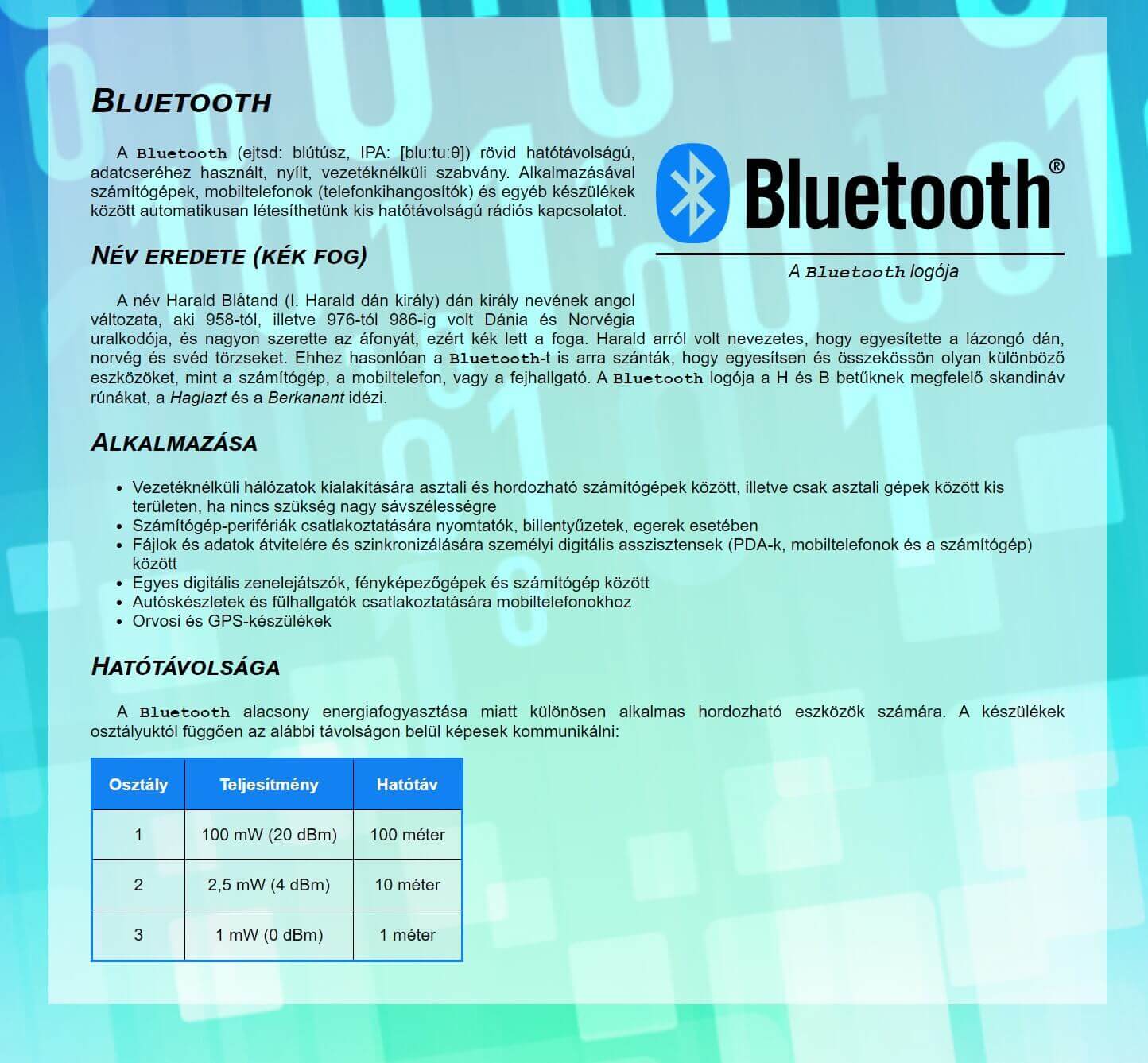 Bluetooth feladat