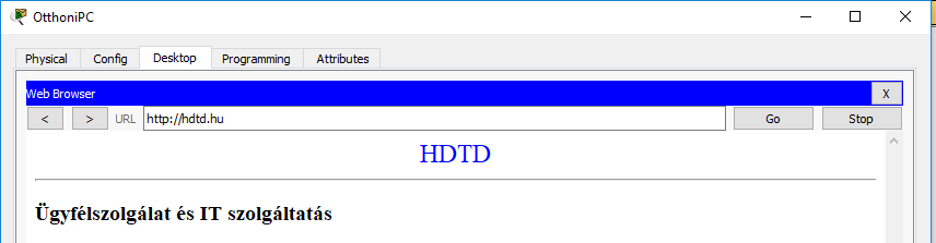 A céges weboldal tesztelése