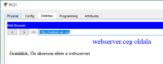 Webszerver tesztelése