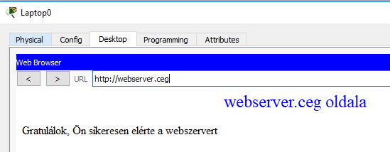 Webszerver tesztelése