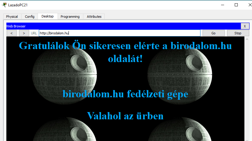 birodalom.hu weboldal tesztelése