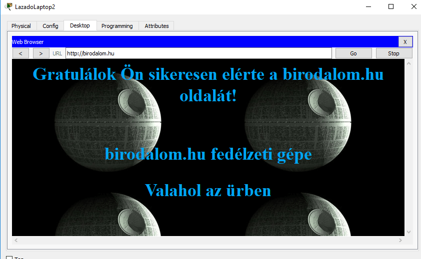 birodalom.hu weboldal tesztelése