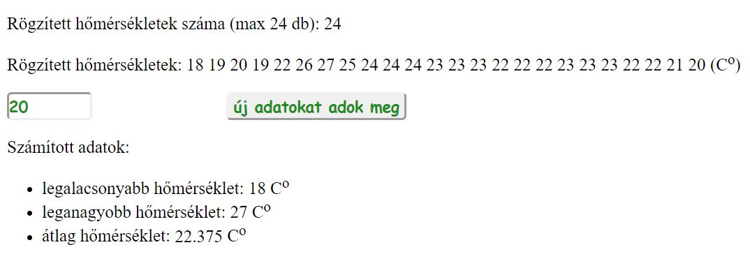 Hőmérséklet vizsgáló oldal