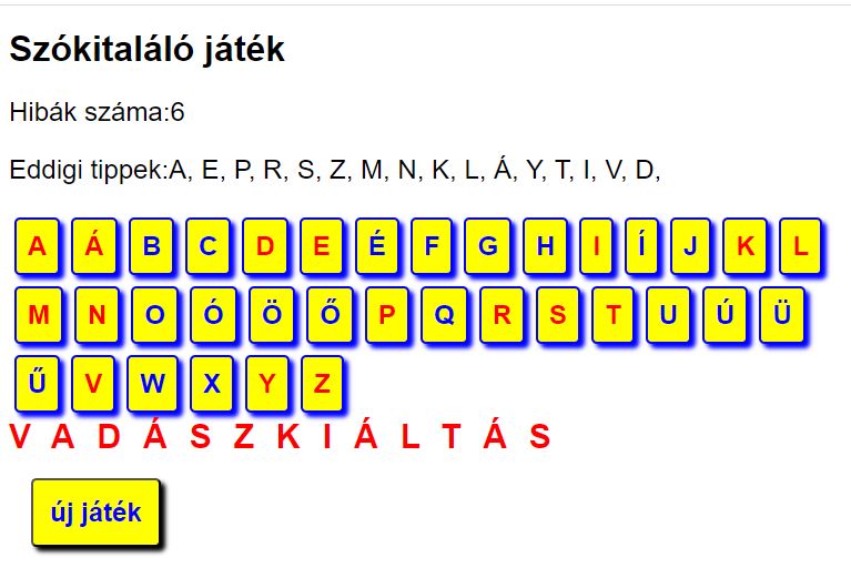 Szókitaláló játék