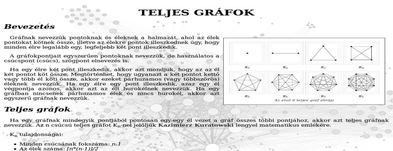 Teljes gráfok feladat